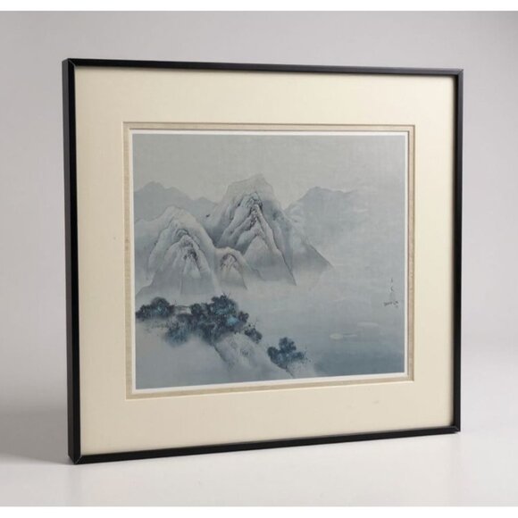 David Lee 78 Framed Landscape Print With Mountains & Trees - Picture 1 of 5